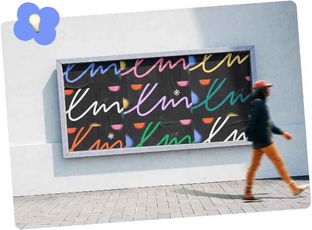 Mural con el lenguaje visual de Slides & Tips